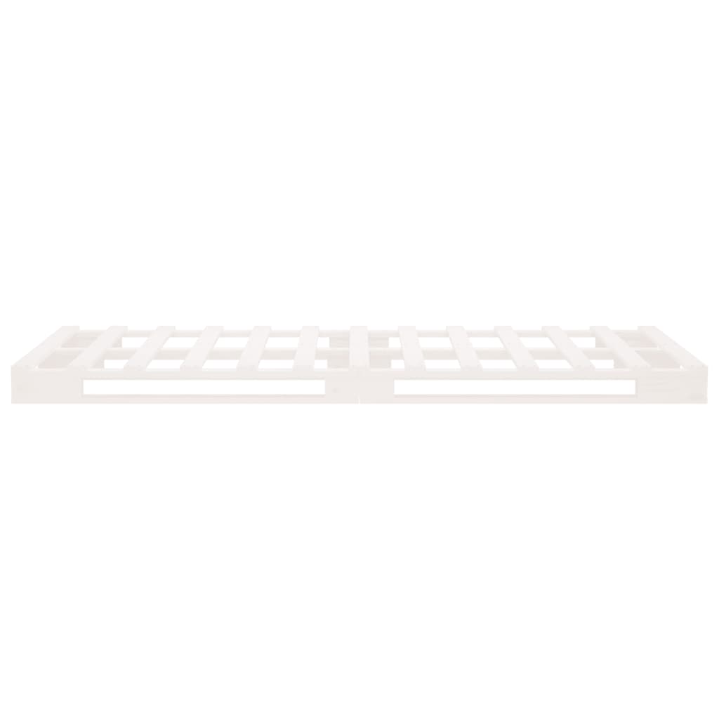 Letto a Pallet Bianco 90x200 cm in Legno Massello di Pino | homemem39