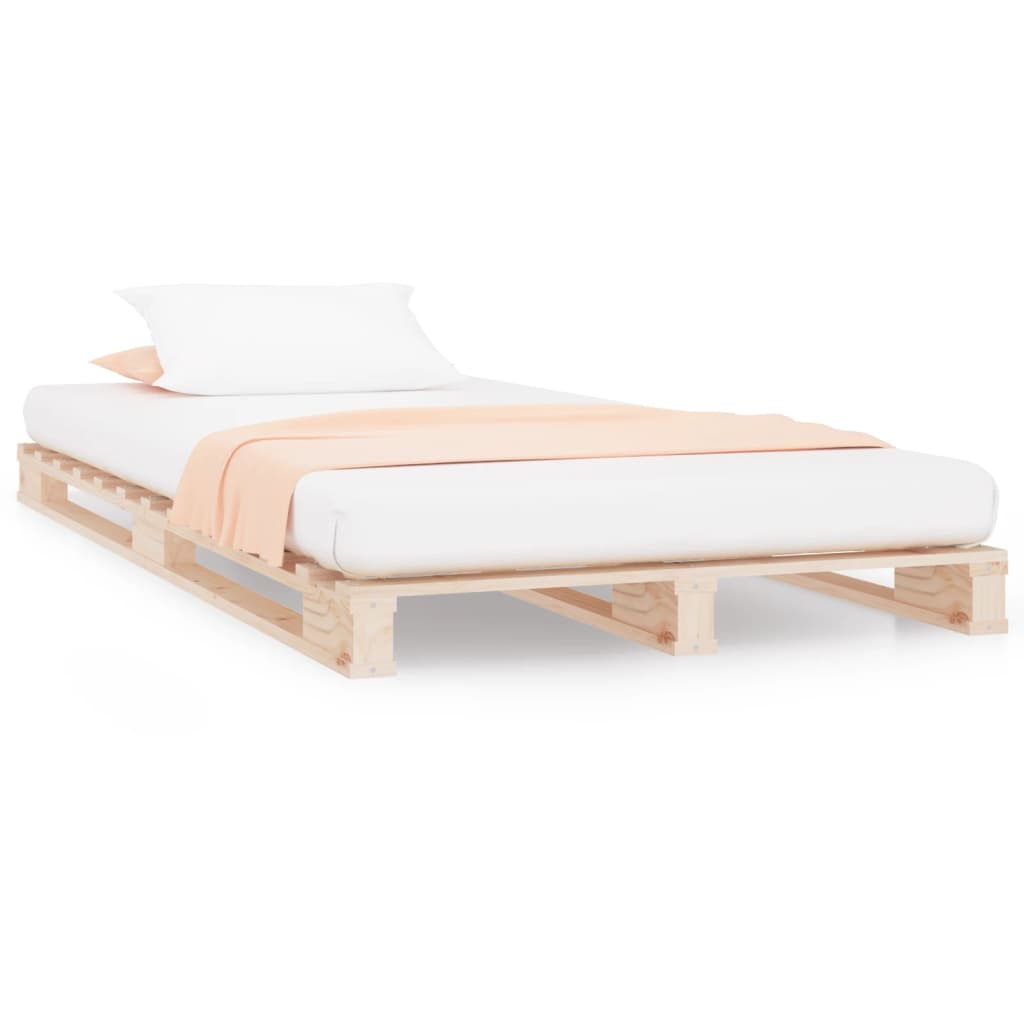 Letto a Pallet 100x200 cm in Legno Massello di Pino | homemem39