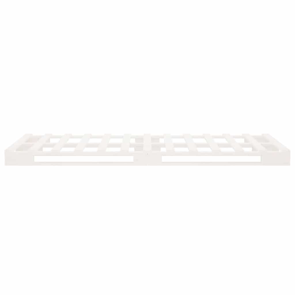 Letto a Pallet Bianco 100x200 cm in Legno Massello di Pino | homemem39