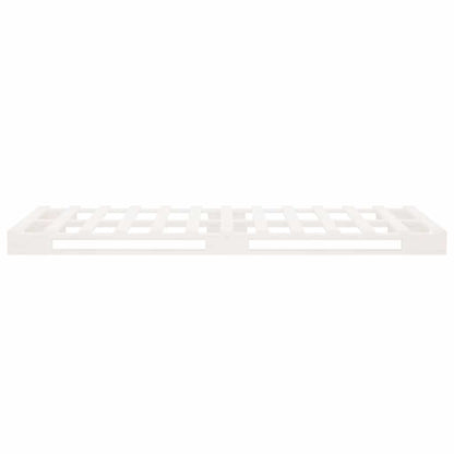 Letto a Pallet Bianco 100x200 cm in Legno Massello di Pino | homemem39