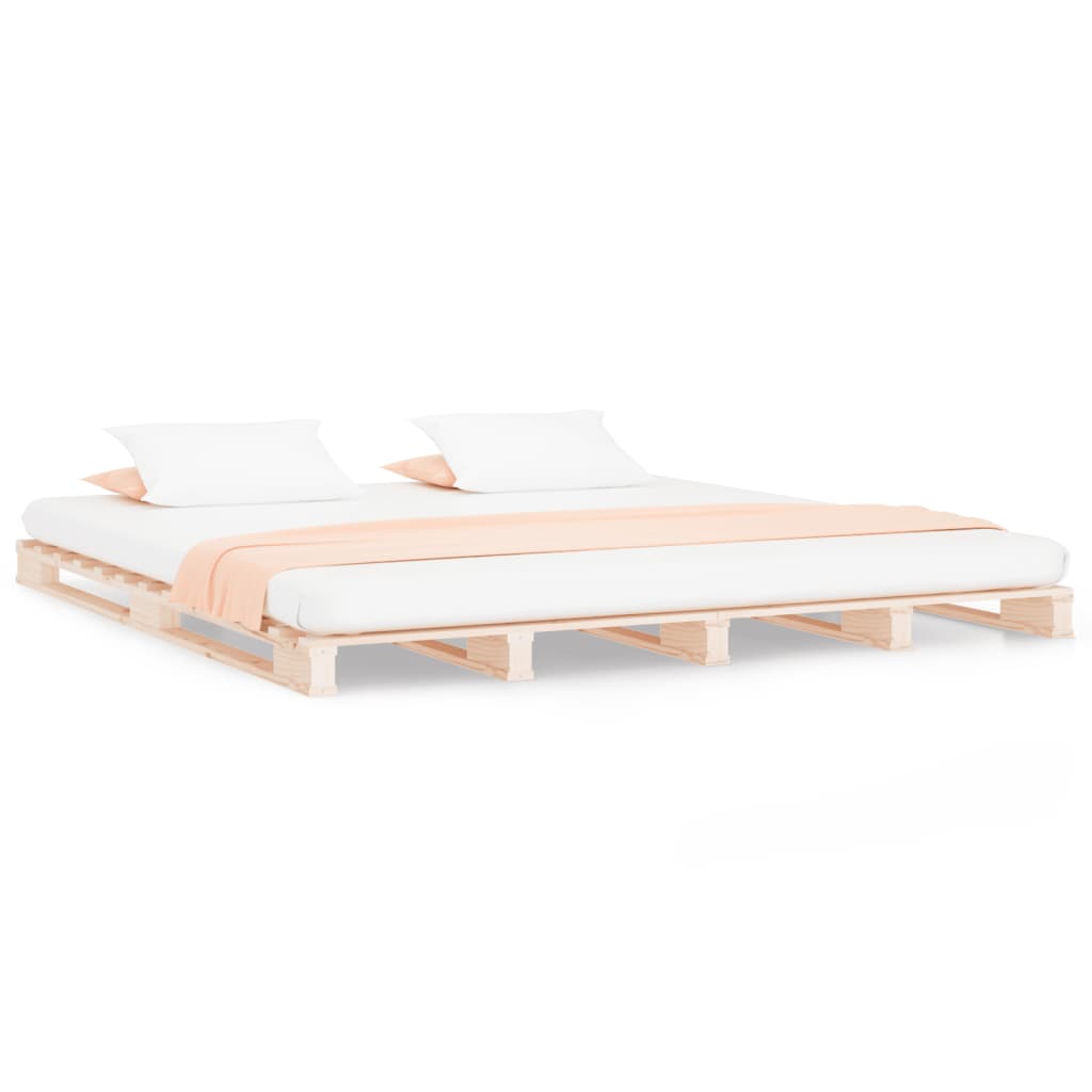 Letto a Pallet 180x200 cm Super King in Legno Massello | homemem39