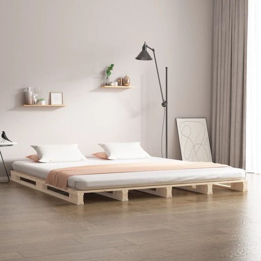 Letto a Pallet 180x200 cm Super King in Legno Massello - homemem39