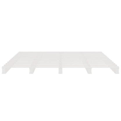 Letto a Pallet Bianco 180x200 cm Super King in Legno Massello - homemem39