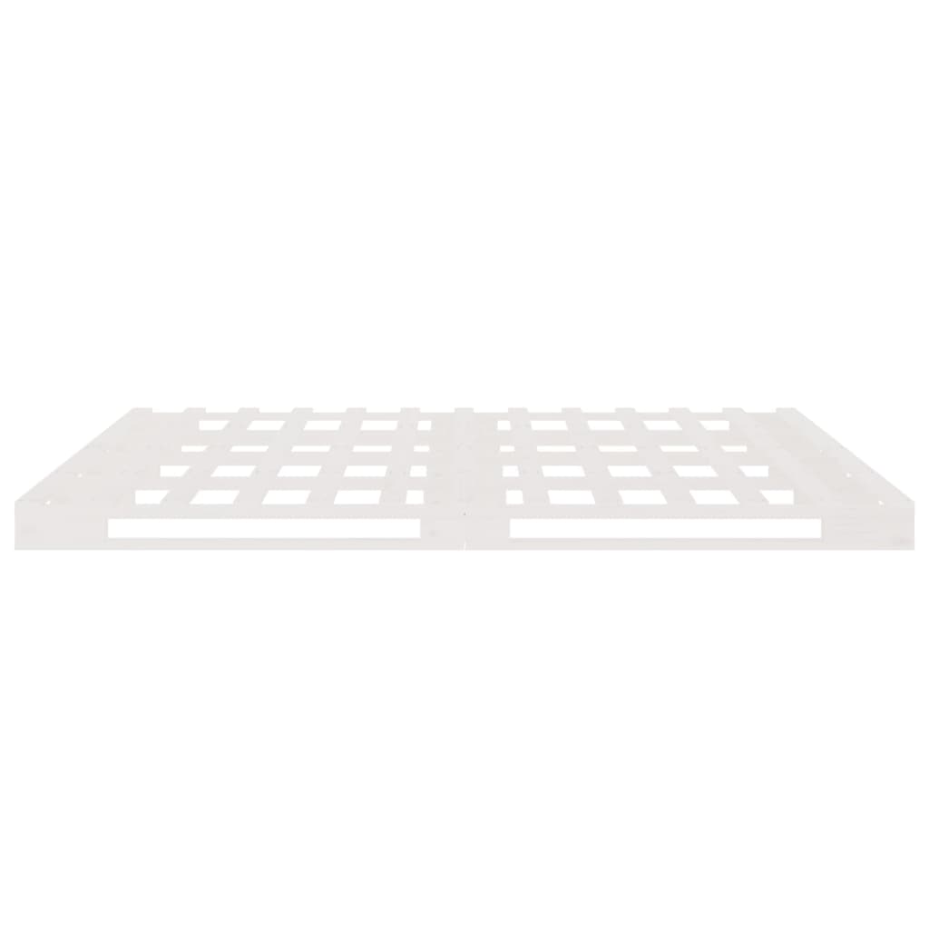 Letto a Pallet Bianco 180x200 cm Super King in Legno Massello | homemem39