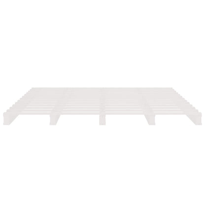 Letto a Pallet Bianco 200x200 cm in Legno Massello di Pino | homemem39