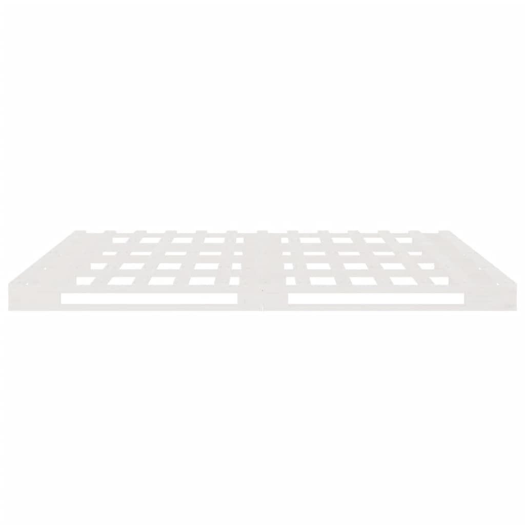 Letto a Pallet Bianco 200x200 cm in Legno Massello di Pino | homemem39