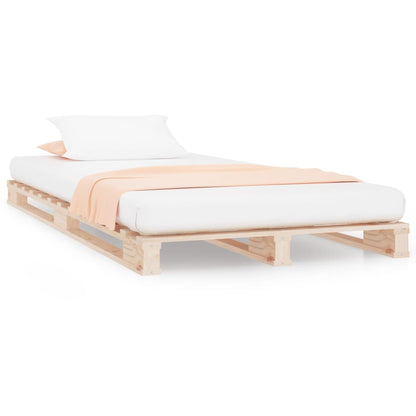 Letto a Pallet 75x190 cm Small Single in Legno Massello di Pino - homemem39