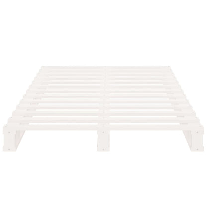 Letto a Pallet Bianco 90x190 cm Single Legno Massello di Pino - homemem39