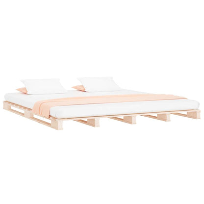 Letto a Pallet 120x190 cm Small Double Legno Massello di Pino | homemem39