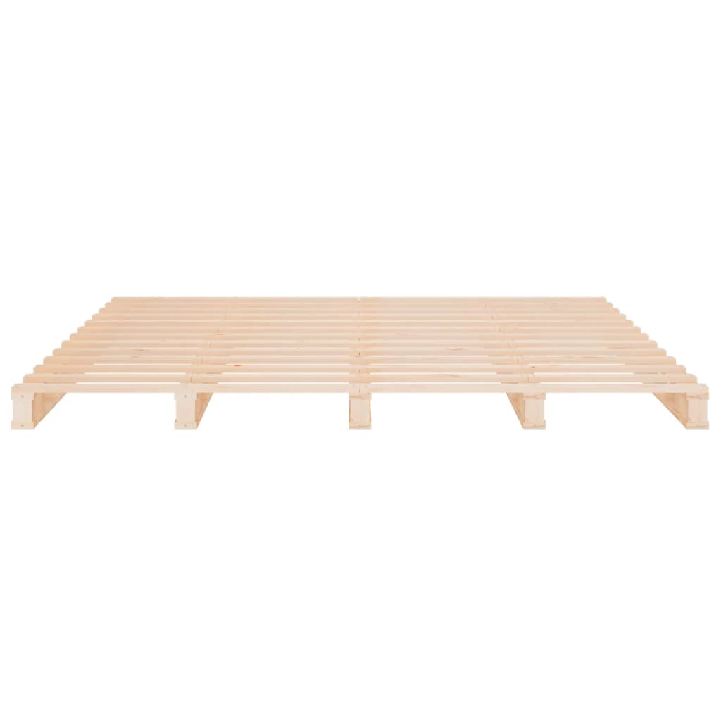 Letto a Pallet 135x190 cm Double Legno Massello di Pino | homemem39