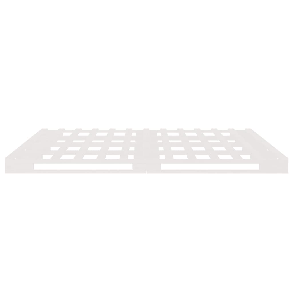 Letto a Pallet Bianco 135x190 cm Double Legno Massello di Pino | homemem39