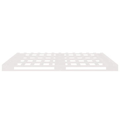 Letto a Pallet Bianco 135x190 cm Double Legno Massello di Pino | homemem39
