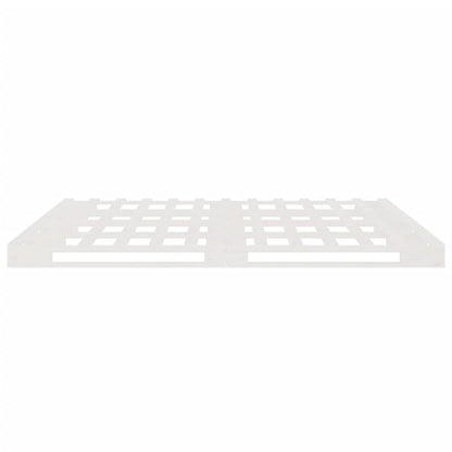 Letto a Pallet Bianco 140x190 cm in Legno Massello di Pino | homemem39