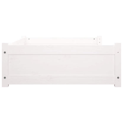 Cuccia per Cani Bianca 95,5x65,5x28cm in Legno Massello di Pino - homemem39