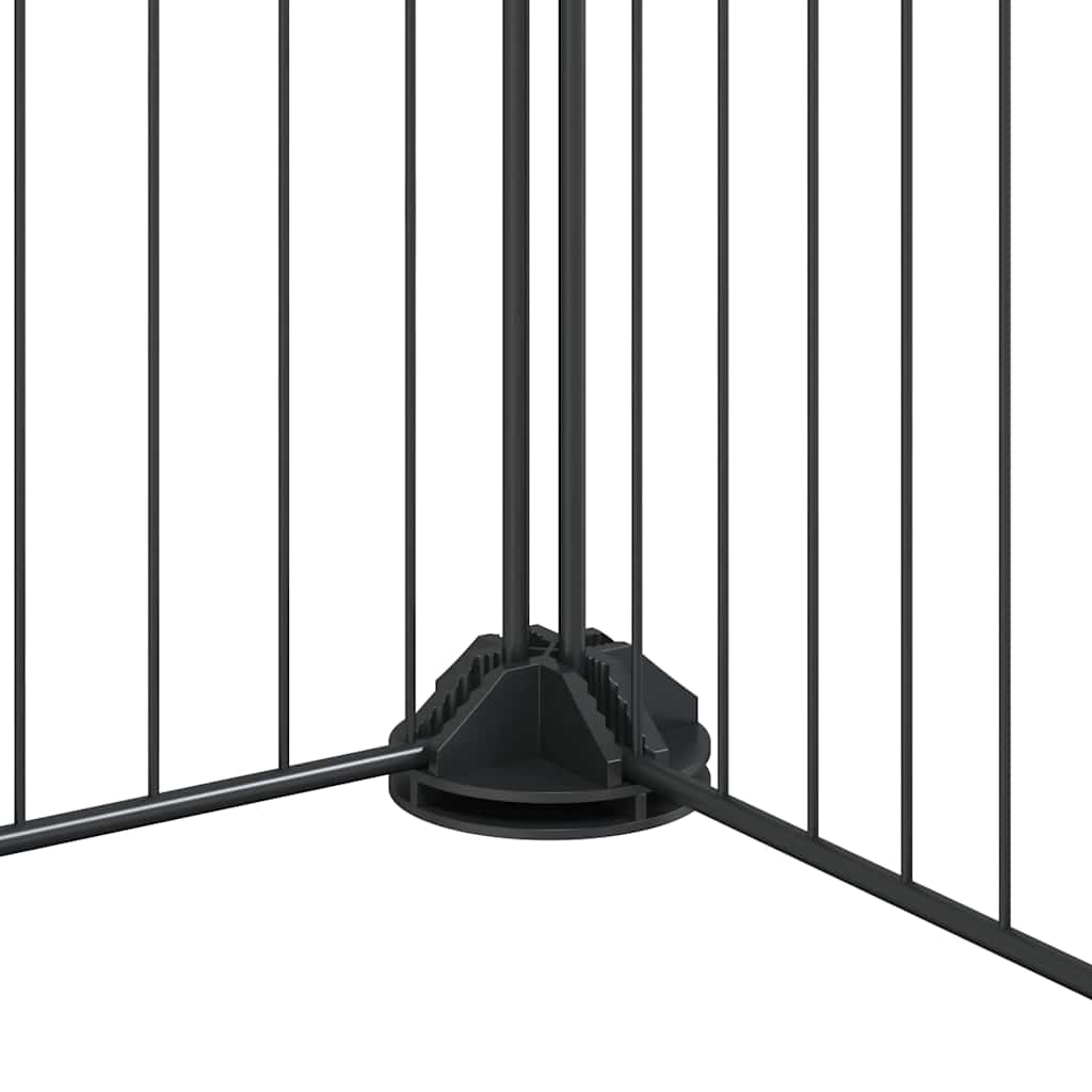 Animal Cage 8 Panels with Black Door 35x35 cm Steel