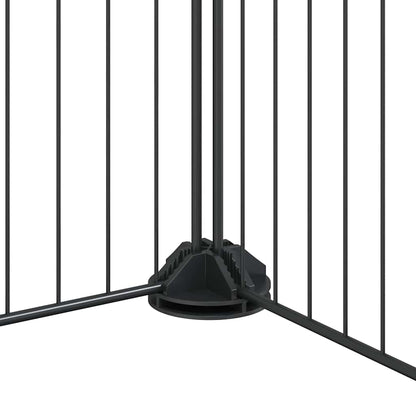 Animal Cage 8 Panels with Black Door 35x35 cm Steel