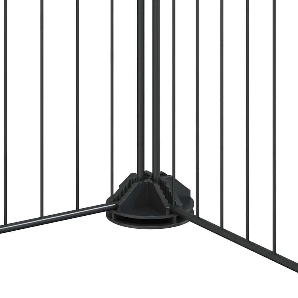 Animal Cage 12 Panels with Black Door 35x35 cm Steel