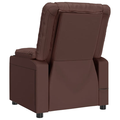 Poltrona Reclinabile Marrone in Similpelle | homemem39