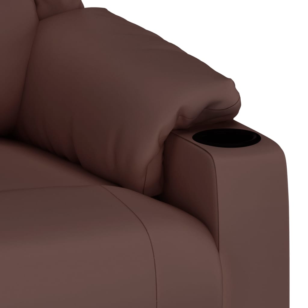 Poltrona Reclinabile Marrone in Similpelle | homemem39