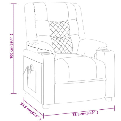 Poltrona Reclinabile Marrone in Similpelle - homemem39