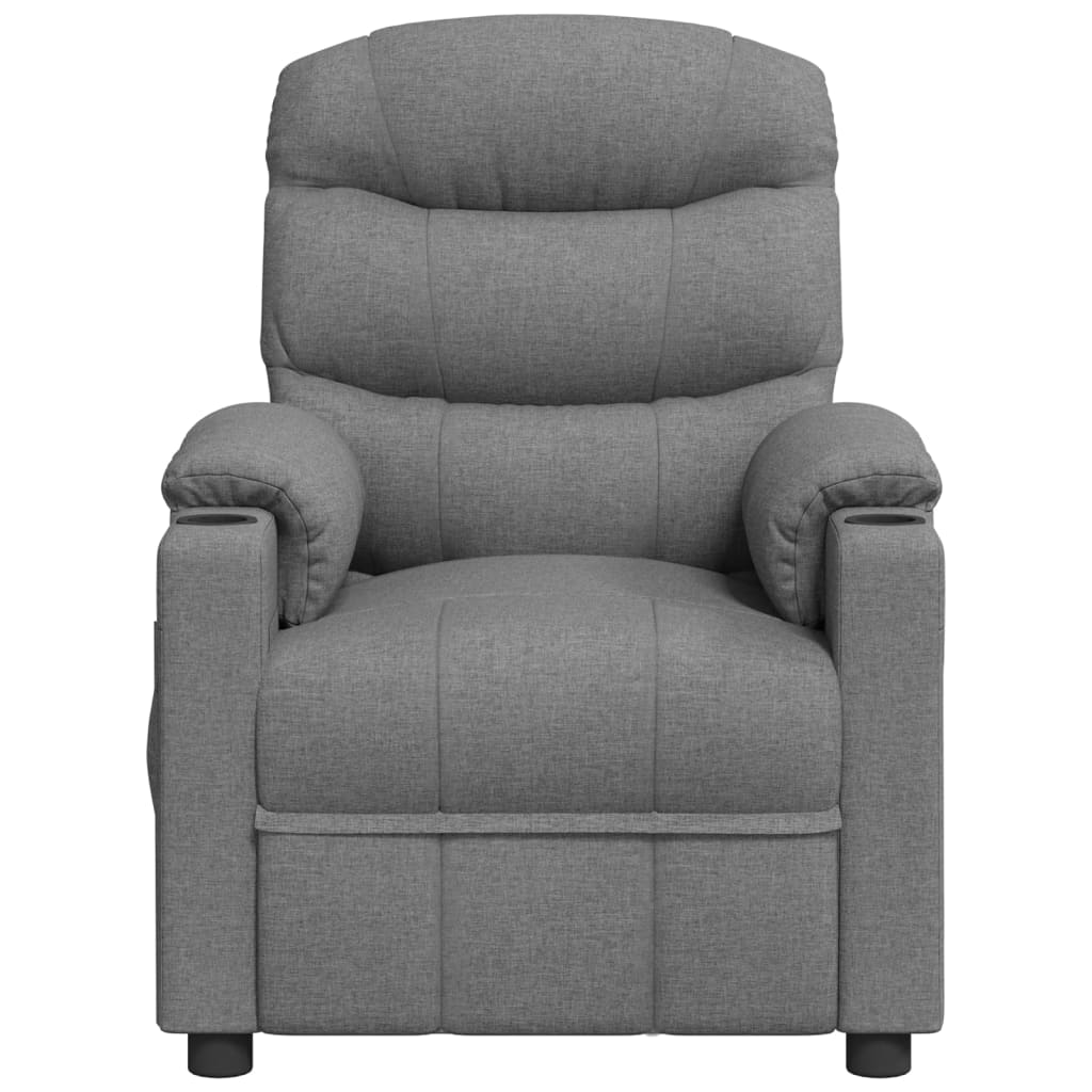 Poltrona Reclinabile in Tessuto Grigio Chiaro | homemem39