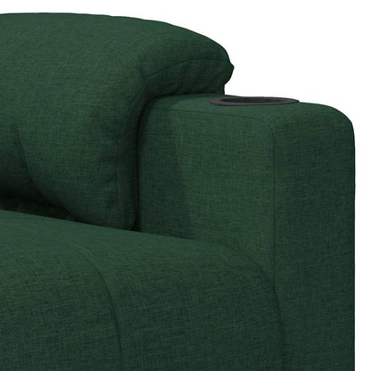 Poltrona Massaggiante Verde Scuro in Tessuto