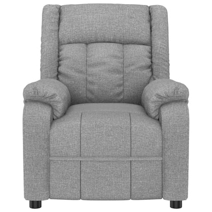 Poltrona Reclinabile in Tessuto Grigio Chiaro