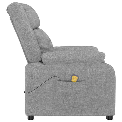 Poltrona Massaggiante in Tessuto Grigio Chiaro