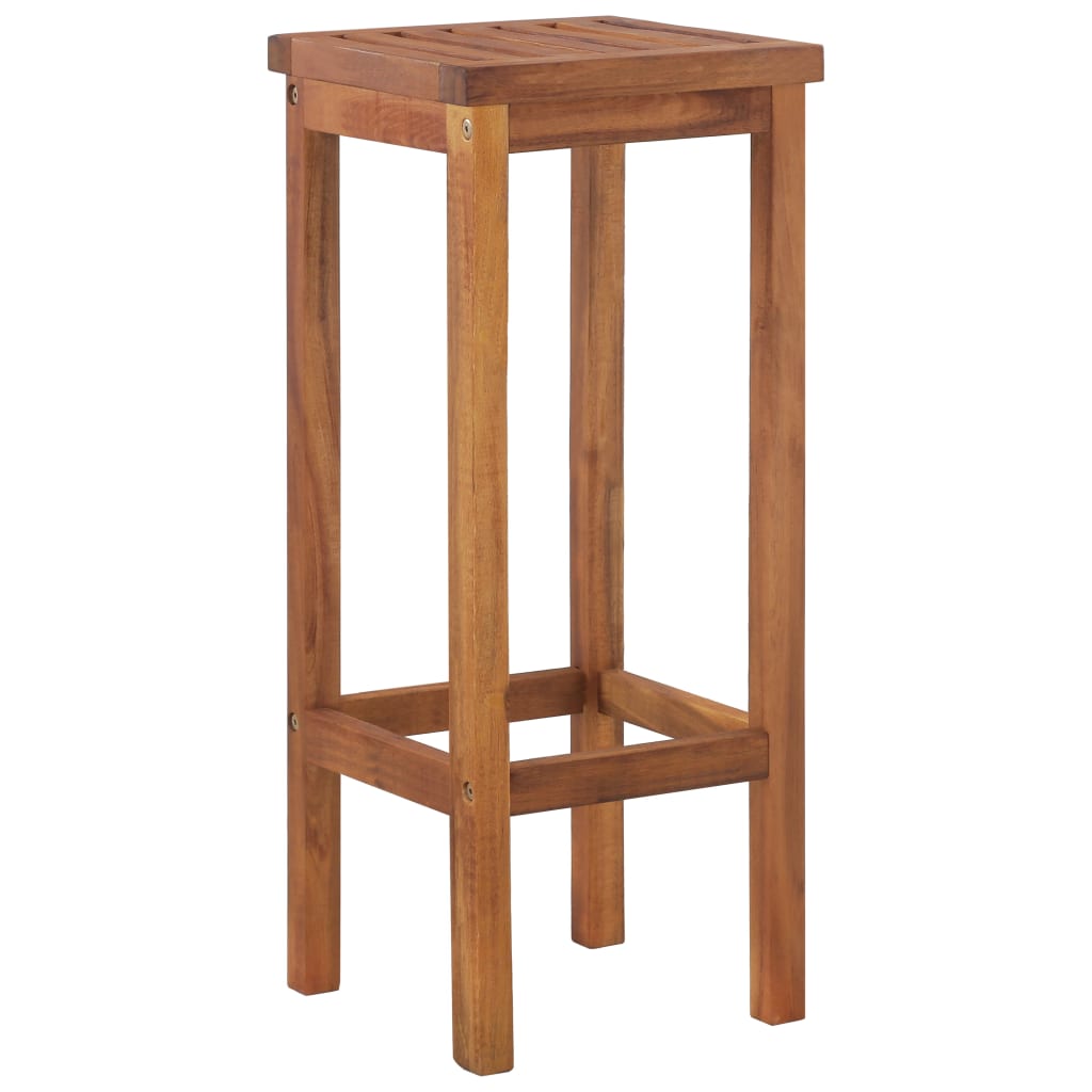 Sgabelli da Bar 6 pz in Legno Massello di Acacia
