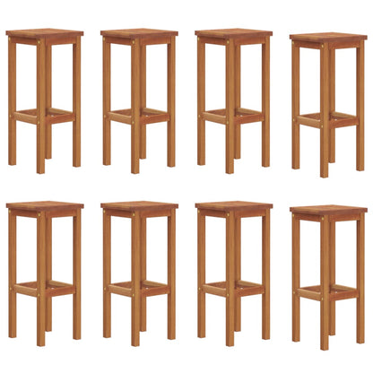 Sgabelli da Bar 8 pz in Legno Massello di Acacia | homemem39