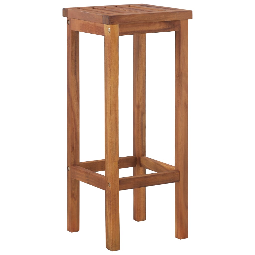 Sgabelli da Bar 8 pz in Legno Massello di Acacia | homemem39
