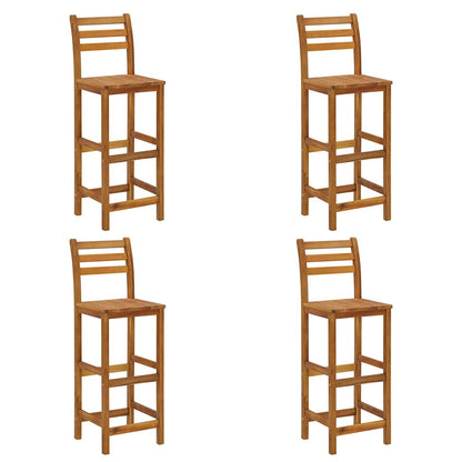 Set da Bar per Giardino 9 pz in Legno Massello di Acacia