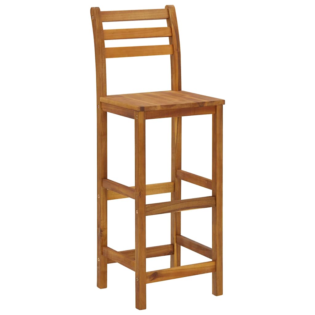 Set da Bar per Giardino 9 pz in Legno Massello di Acacia