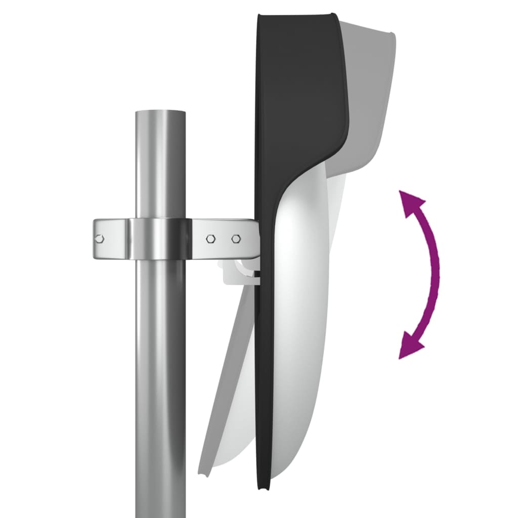 Specchio stradale convesso per esterni nero Ø45 cm in policarbonato