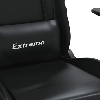 Black Faux Leather Massage Gaming Chair