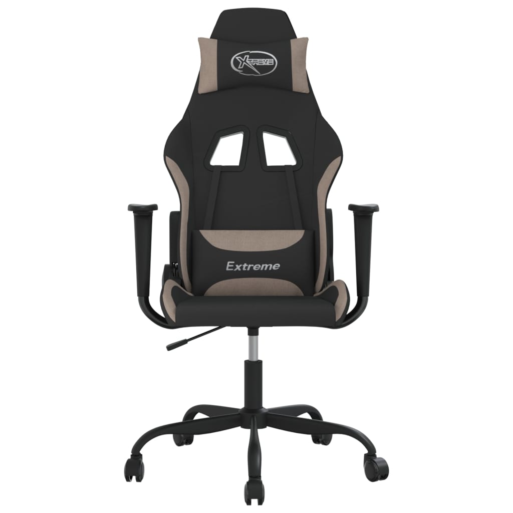 Sedia da Gaming Nero e Tortora in Tessuto