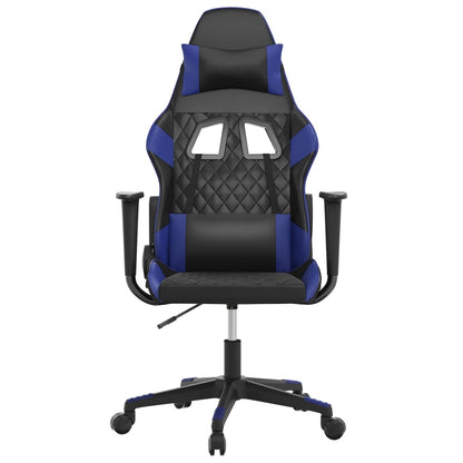 Sedia da Gaming Massaggiante Nero e Blu in Similpelle