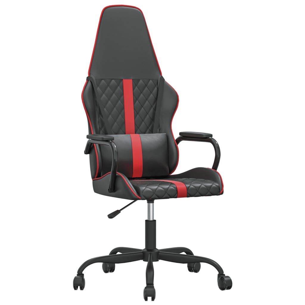 Red and Black Massage Gaming Chair in Faux Leather