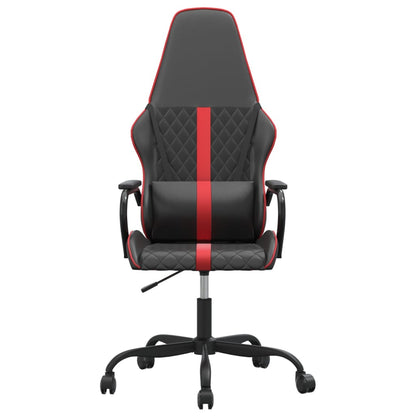 Red and Black Massage Gaming Chair in Faux Leather