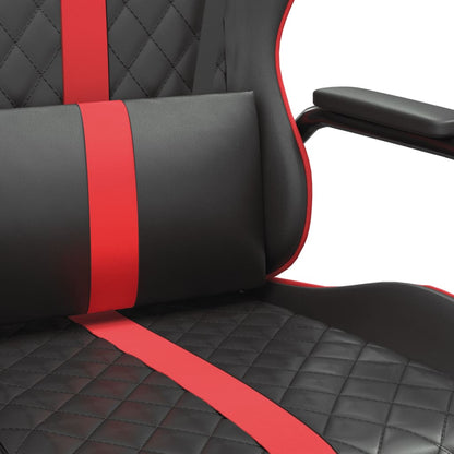 Red and Black Massage Gaming Chair in Faux Leather