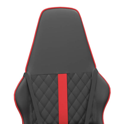 Red and Black Massage Gaming Chair in Faux Leather