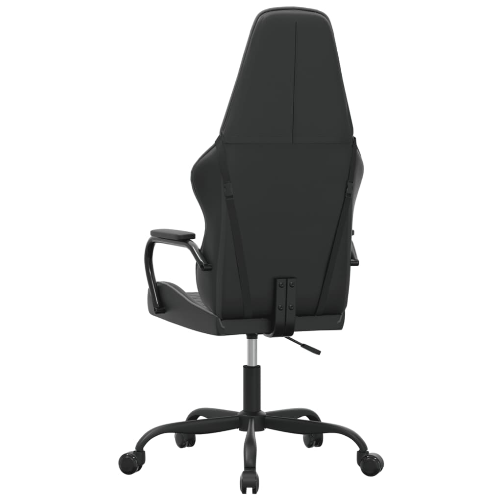 Gray and Black Massage Gaming Chair in Faux Leather