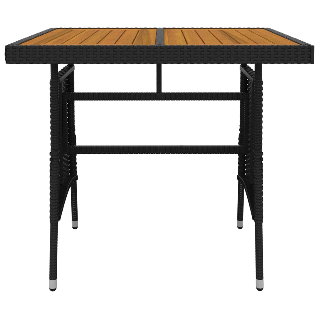 Set da Pranzo per Giardino 5 pz in Polyrattan Nero | homemem39
