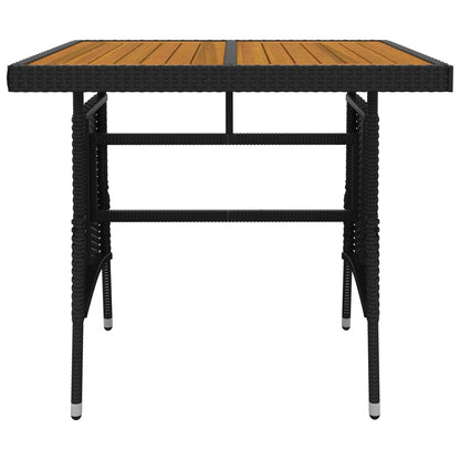 Set da Pranzo per Giardino 5 pz in Polyrattan Nero | homemem39