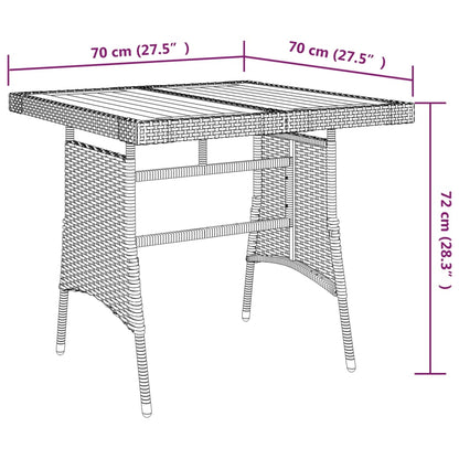 Set da Pranzo per Giardino 5 pz in Polyrattan Nero | homemem39