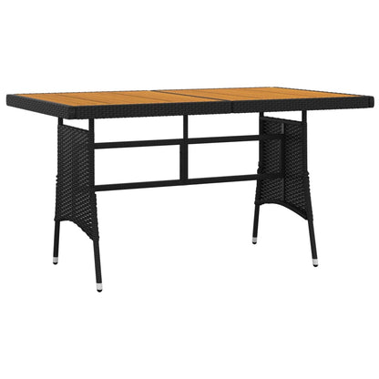 Set da Pranzo per Esterni 5 pz in Polyrattan Nero | homemem39