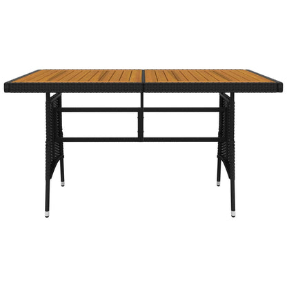 Set da Pranzo per Esterni 5 pz in Polyrattan Nero | homemem39