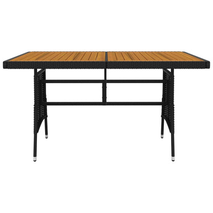 Set da Pranzo per Esterni 5 pz in Polyrattan Nero - homemem39