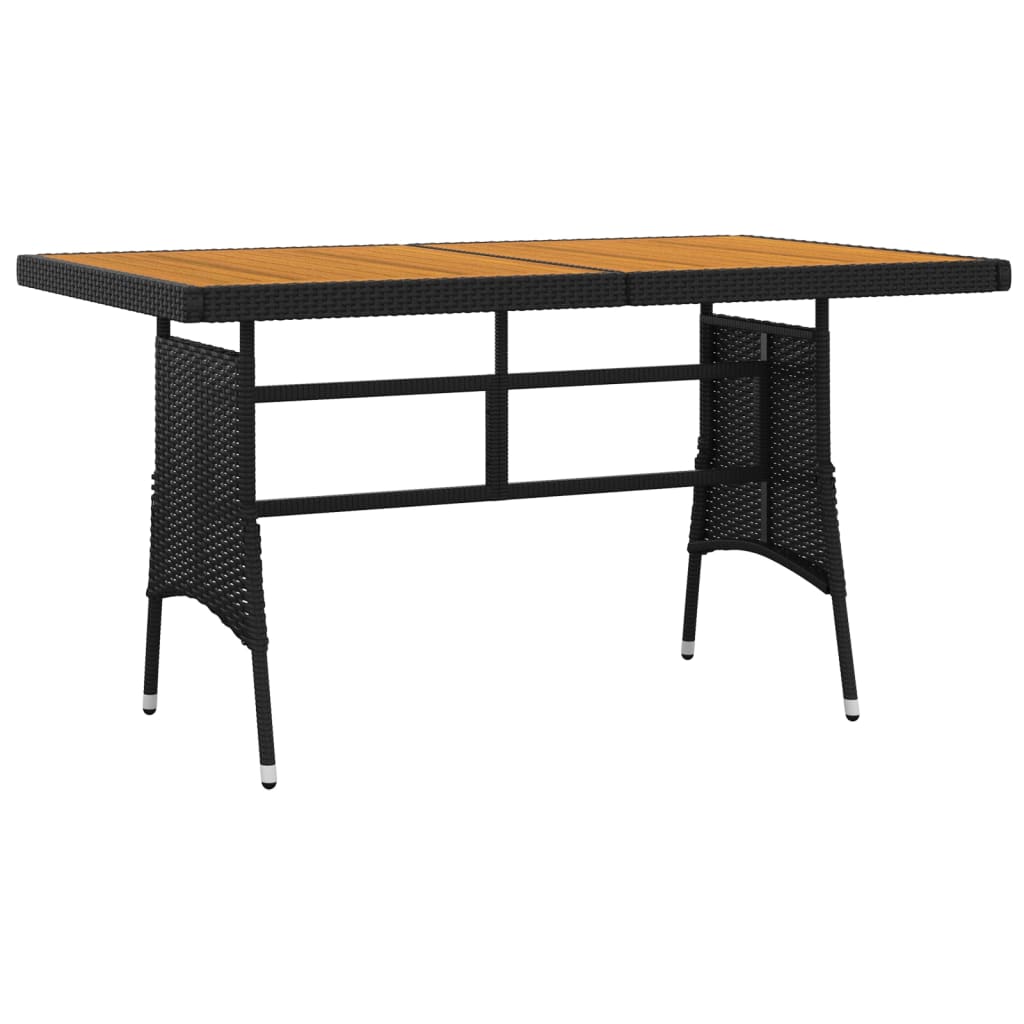 Set da Pranzo per Esterni 7 pz in Polyrattan Nero | homemem39