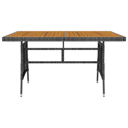 Set da Pranzo per Esterni 5 pz in Polyrattan Grigio | homemem39